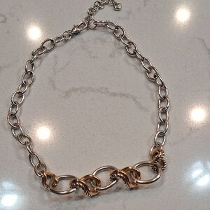 Brighton Silver and Gold Chain Necklace.